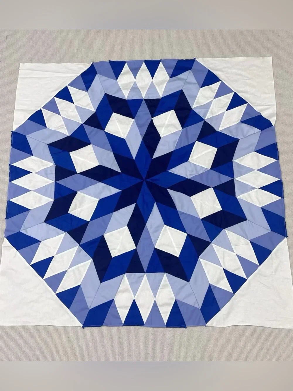 Handmade Winter Dream Baby/Lap Quilt Top 47x47”Pieced~BABY/BED/Wall Decor